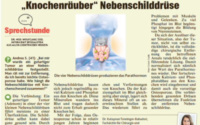 Kronen Zeitung: Überfunktion der Nebenschilddrüse zum gefürchteten Knochenschwund